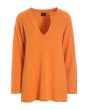 Cloud cashmere bluse med slids