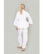 Lazy linen trousers with buckle