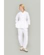 Lazy linen trousers with buckle