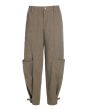 Lazy linen trousers with buckle