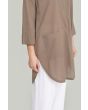Vellum voile shirt with zipper