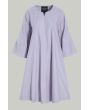 Paper poplin dress with wide sleeves