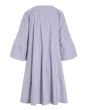 Paper poplin dress with wide sleeves