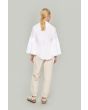 Vellum voile shirt with wide sleeves