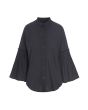 Vellum voile shirt with wide sleeves