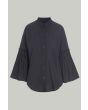 Vellum voile shirt with wide sleeves