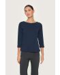 Naibu rib blouse with 3/4 sleeves