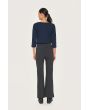 Naibu rib blouse with 3/4 sleeves