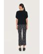 Ivory stickers flared trousers