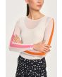 Contrast fukashi mesh t-shirt