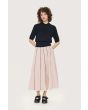 Fukkura poplin skirt with piping