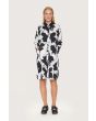 Seersucker bloom dress with elastic details