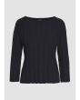 Saku knit rib-knit blouse