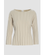 Saku knit rib-knit blouse