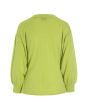 Wakasu wool blend blouse with 3/4 sleeve