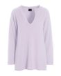 Cloud cashmere bluse med slids