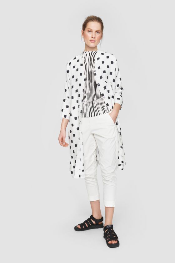 Checkpoint linen shirt dress