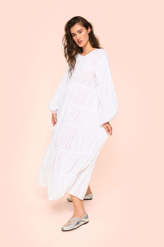 Vellum voile long dress