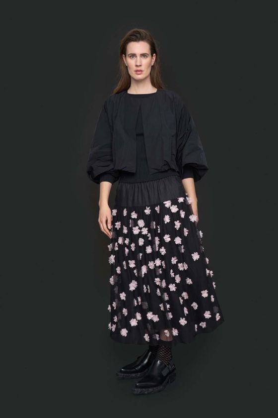 Fukkura poplin short jacket