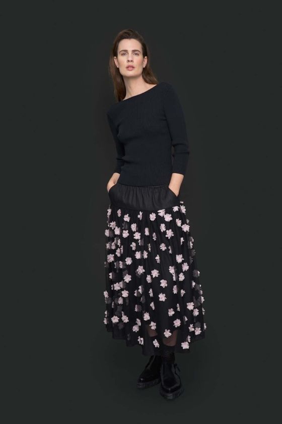 Blossom mesh skirt