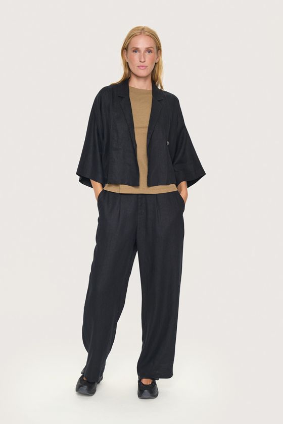 Lazy linen elasticated trousers