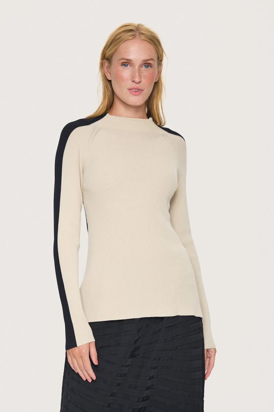 Saku two-tone blouse