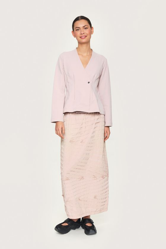 Fukkura poplin long skirt