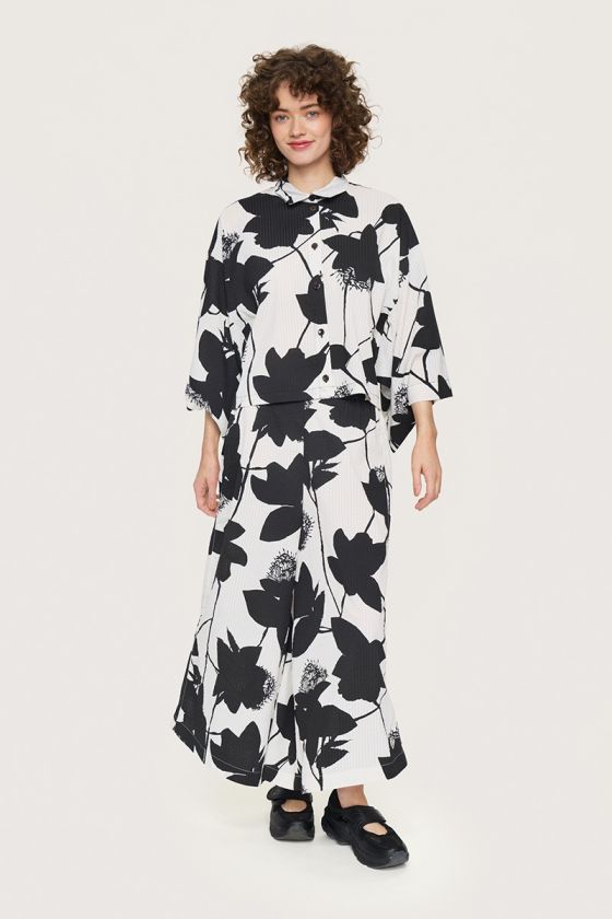 Seersucker bloom trousers