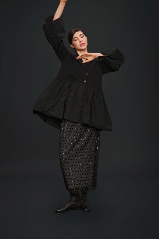 Embroidery mesh skirt